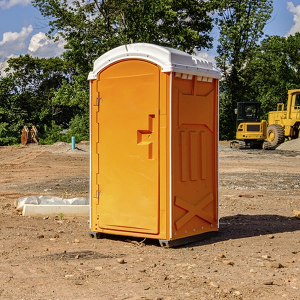 how often are the portable restrooms cleaned and serviced during a rental period in Midway Tennessee